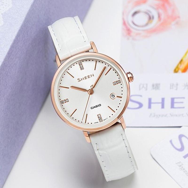Casio Женские часы SHEEN Белые SHE-4048PGL-7AUPR