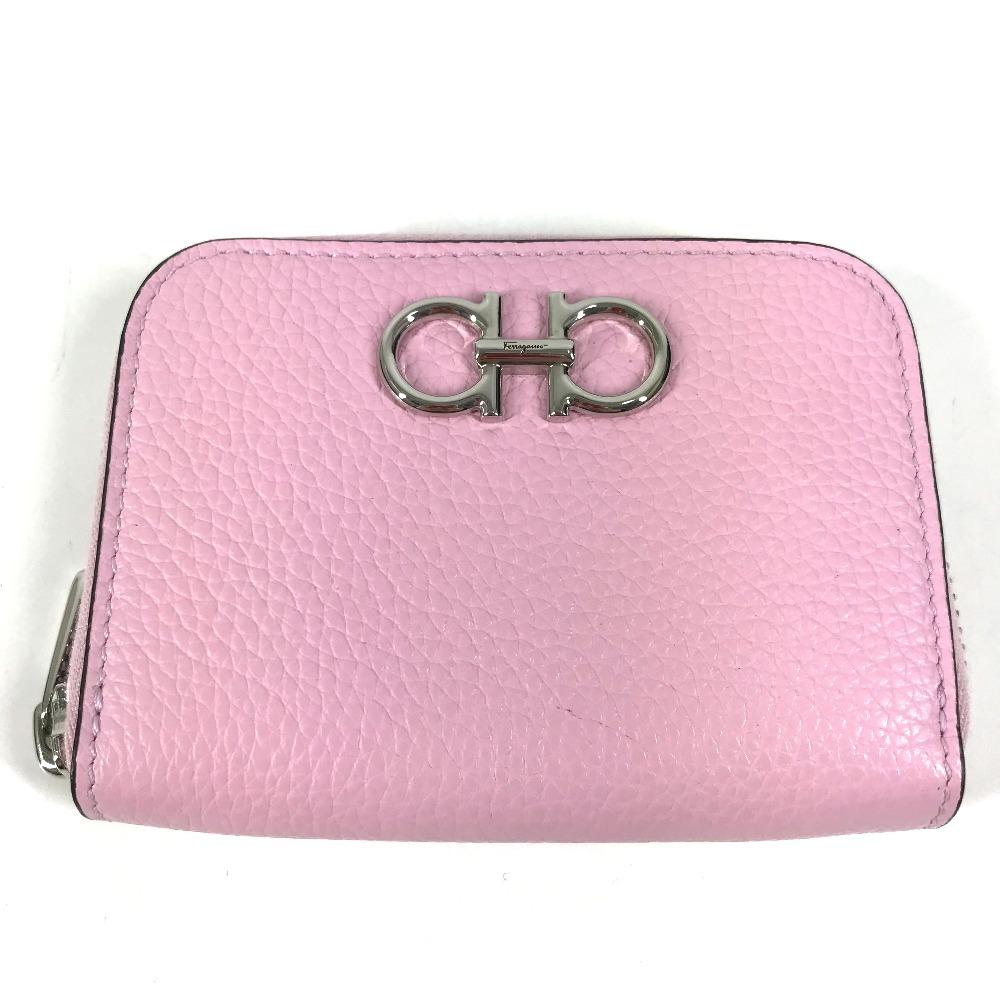 Salvatore Ferragamo Gancini logo Wallet Compact Wallet Zip Around coin purse