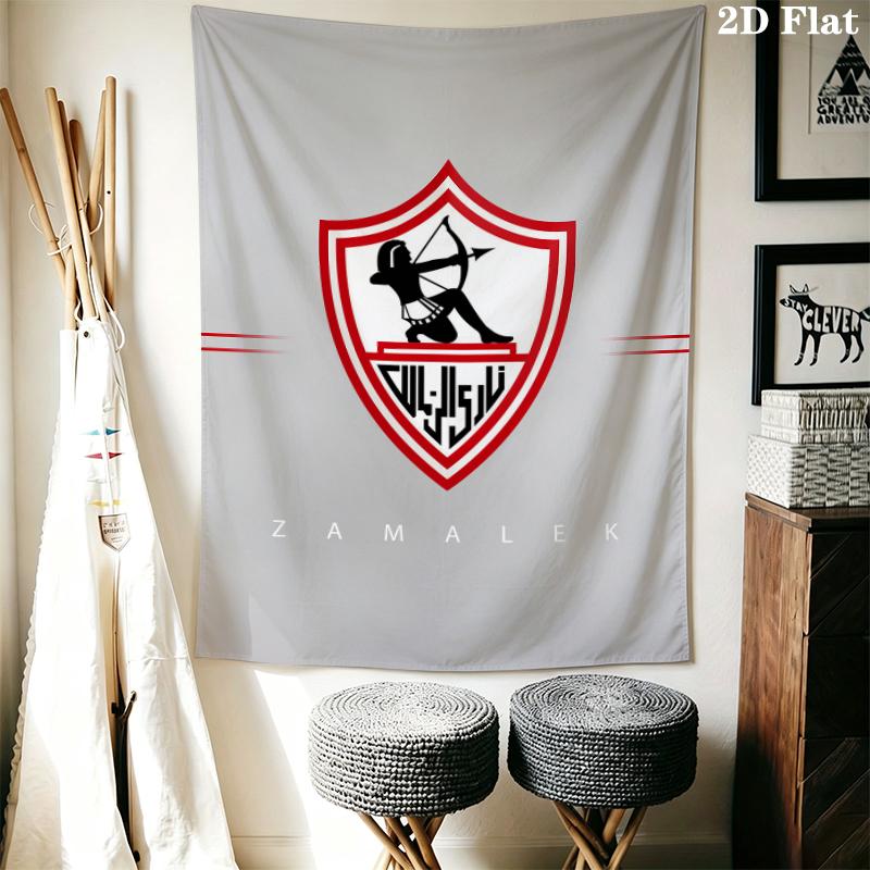 Zamalek SC Wall Tapestry Aesthetic Wall Hanging Printed Fabric Blanket Decorative Tapestries for Bedroom Living Room Home Decor