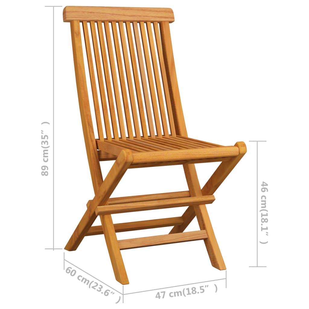 Garden Chairs with Burgundy Cushions 8 pcs Solid Teak Wood