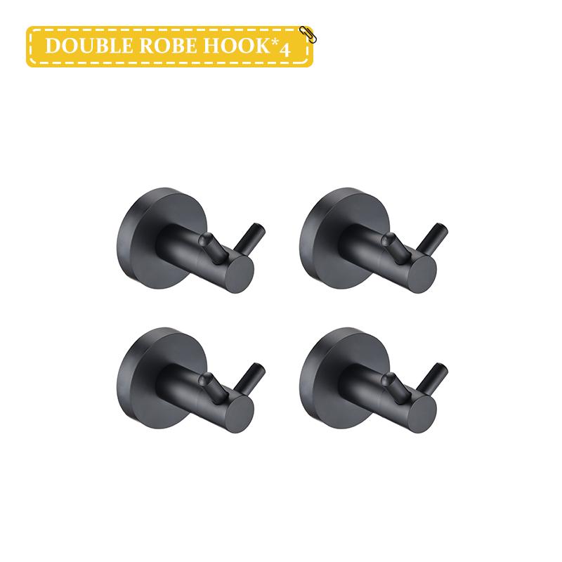 Матово-черная фурнитура для ванной комнаты из нержавеющей стали 304, держатель для полотенец, держатель для туалетной бумаги, держатель для жидкого мыла, вешалка для полотенец, туалетные принадлежности