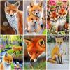 DIY 5D Diamond Painting Full Round/Resin Fox Picture Diamond Embroidery Animlas Cross Stitch Diamond Mosaic Home Decor