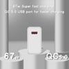 Адаптер быстрой зарядки 67 Вт для iPhone Xiaomi Huawei Samsung Oneplus OPPO USB зарядное устройство Quick Charge 5.0 QC5.0 Зарядные устройства для мобильных телефонов