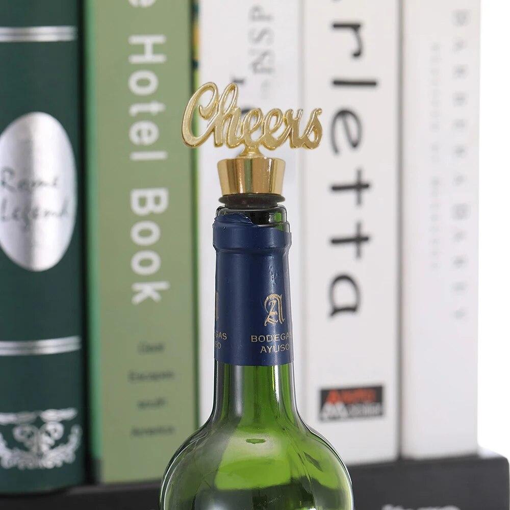 Креативные винные пробки в форме CHEERS из цинкового сплава и золота, праздничные подарки на банкеты, небольшие сувениры для гостей на свадьбу, аксессуары для вина