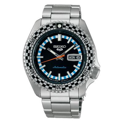 Часы Seiko Five Sports Коллекция Ретро Цветов 2 Специальное Издание "Спортивный Стиль" SBSA245 Мужские Серебристые Часы