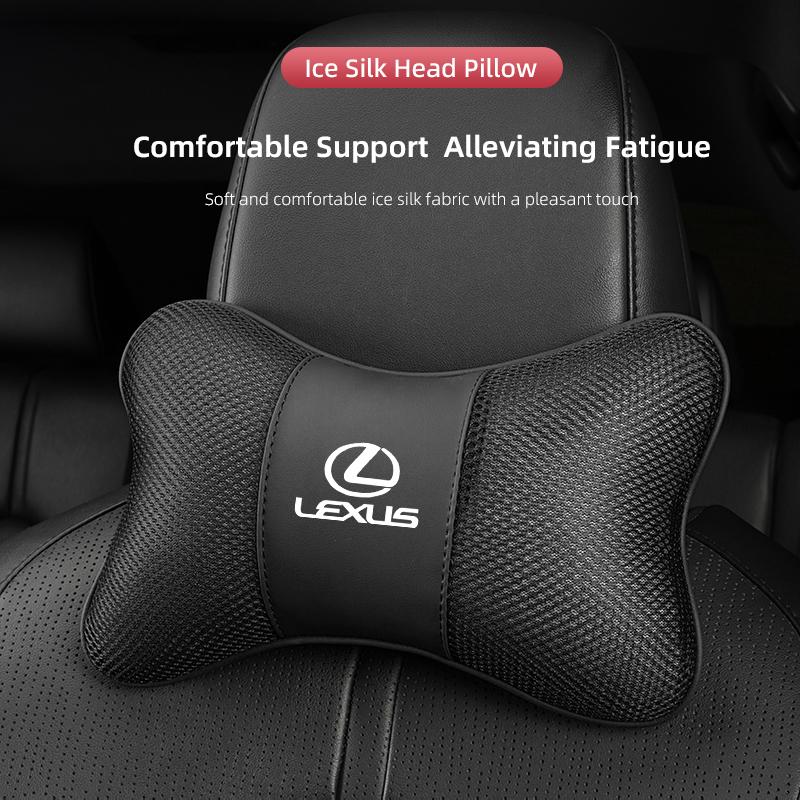 Ice Silk Lexus Car Seat Headrest Neck Pillow Accessories For Lexus F SPORT ES RX NX LS UX LM LX GX LC RZ IS CT GS RC HS SC LBX