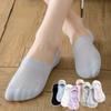 1 Pair Women Silicone Non-slip Short Socks Invisible Cotton Boat Socks Summer Solid Color Antiskid Ankle Socks