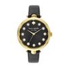 Kate Spade New York Holland Three-Hand Black Leather Watch