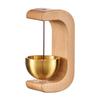 Solid Wood Wind Chime C-Shaped Magnetic Suction Wooden Doorbell Wireless Hanging Wind Chime for Home and Office Car Decoration