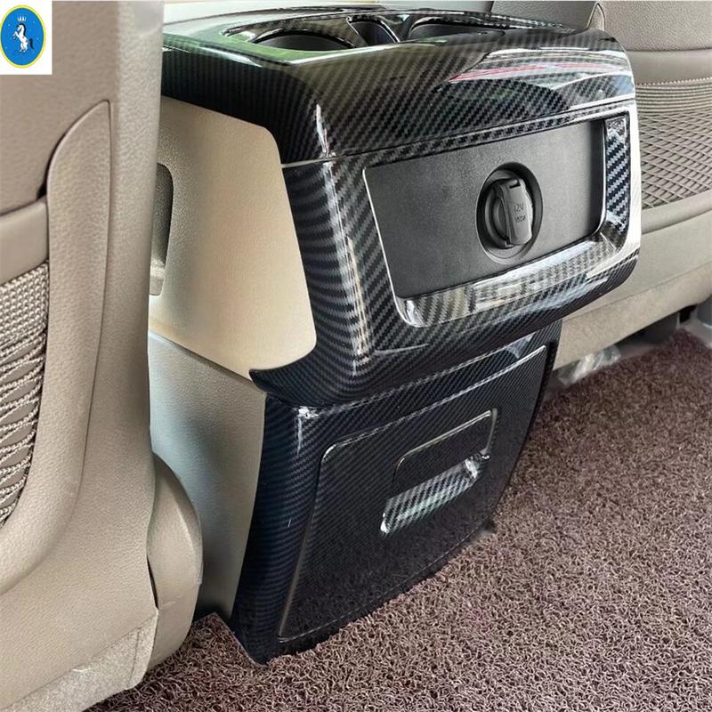 Вид под карбон Для Kia Carnival KA4 2024 Автоаксессуары ABS Задний подлокотник Вентиляционное отверстие Накладка