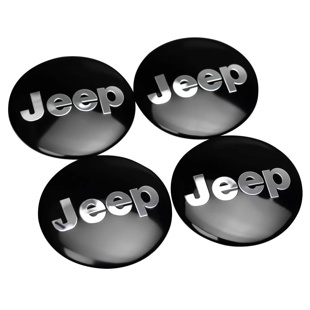 4 Pieces 56MM Car Hub Caps Tire Center Badge Covers for Jeep Wrangler JK Compass Grand Cherokee Gladiat Renegade JPB AMV1