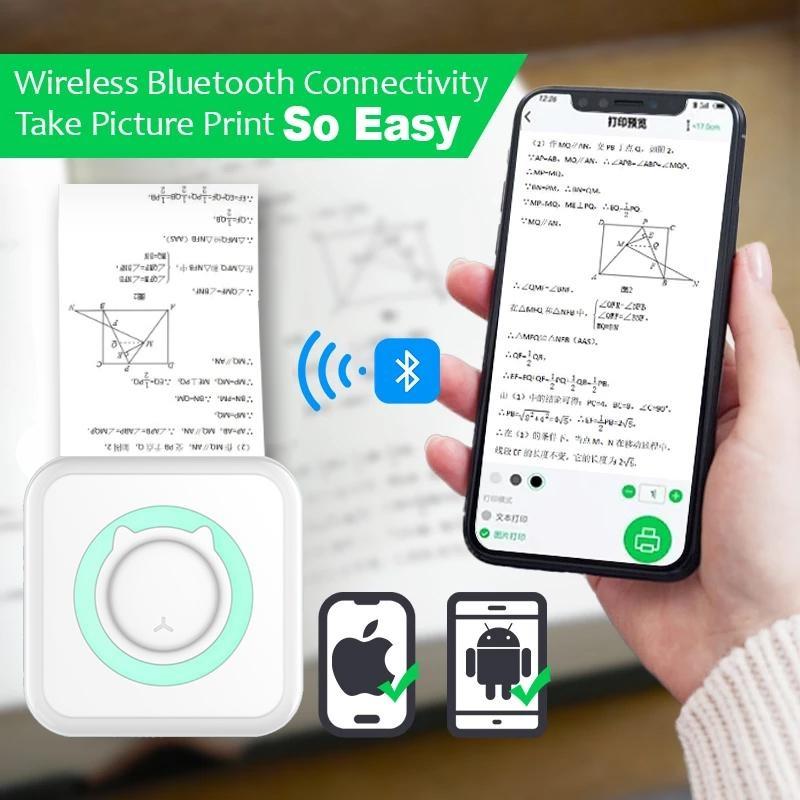 Портативный мини-термопринтер, 1 шт., карманный студенческий мини-принтер с USB-кабелем Imprimante