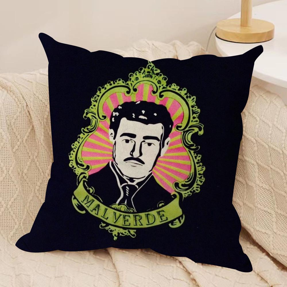 Чехол на подушку J-Jesus Malverde Мягкая плюшевая ткань Двусторонний печатный чехол на диванную подушку для всех сезонов Домашний декор Подарок