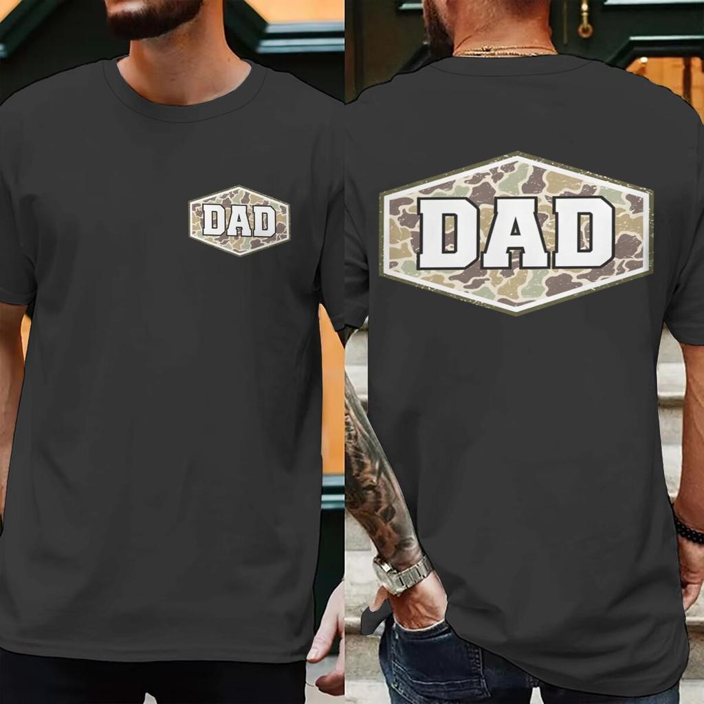 Fathers Day Gift Unisexs Tshirt Camouflage Dad Shirt Gift For Dads Shortsleeve Crewneck Tshirt Casual Dad Life Top Clothing