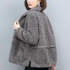 Women's Lambswool Coat 2024: One-Piece Fur, Autumn/Winter Short Plush for Middle-Aged & Elderly Mothers