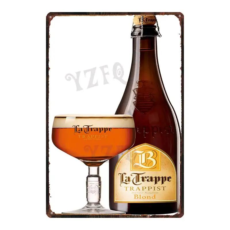 Бельгийское пиво VintageBrugse Zot La Trappe Металлические жестяные таблички для стены Бар Паб Искусство Кухня Кофе Домашний декор 30X20СМ DU-8282A