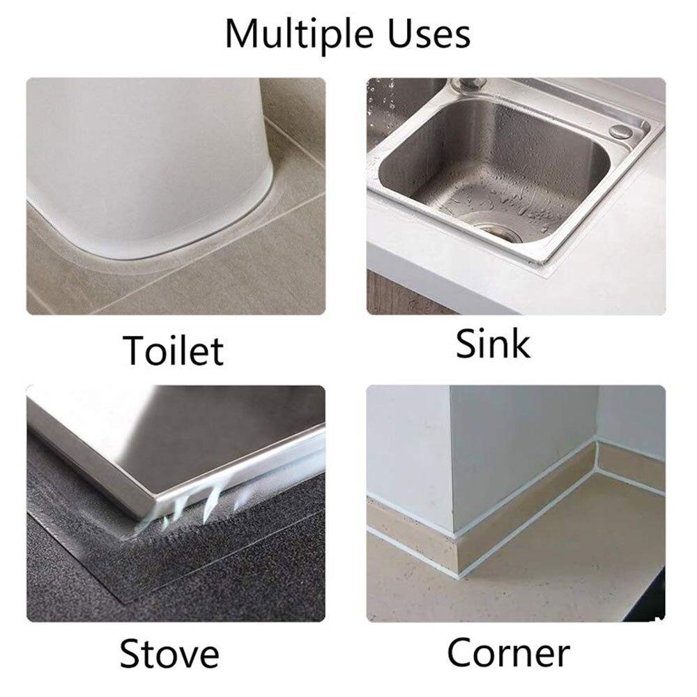 Водонепроницаемая самоклеящаяся лента для мойки кухни, водонепроницаемая прозрачная нанолента от плесени, прочная клейкая лента для бассейна