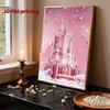 Набор для алмазной мозаики и жемчужной живописи своими руками для взрослых, Розовый замок, Специальная форма, Жемчужная картина на стену для декора дома и офиса, Ручной работы, Подарок