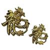 HAMILO Dragon Sticker 3D Car Motorcycle Helmet Dress Up Metal Set of 2 (Gold, 1 Large X 1 Small)