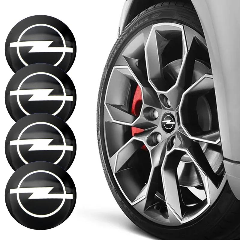 4pc Metal Car Wheel Stickers Wheel Center Sticker rescue tools For Opel Ampera Corsa Astra Crossland Crossland-X Mokka Cascada