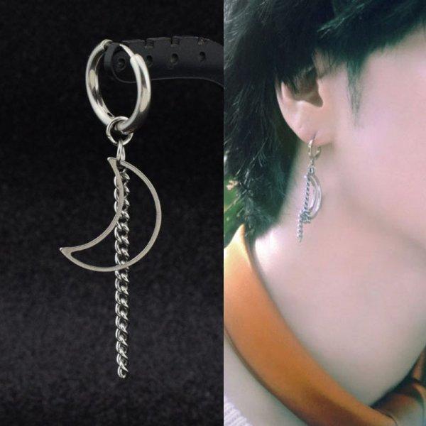 1 PC Rock Hip Hop Grunge Punk Earring Unisex Stud Earring Mens Single Spike Stainless Steel Cross Dangle Earring Guys Jewelry