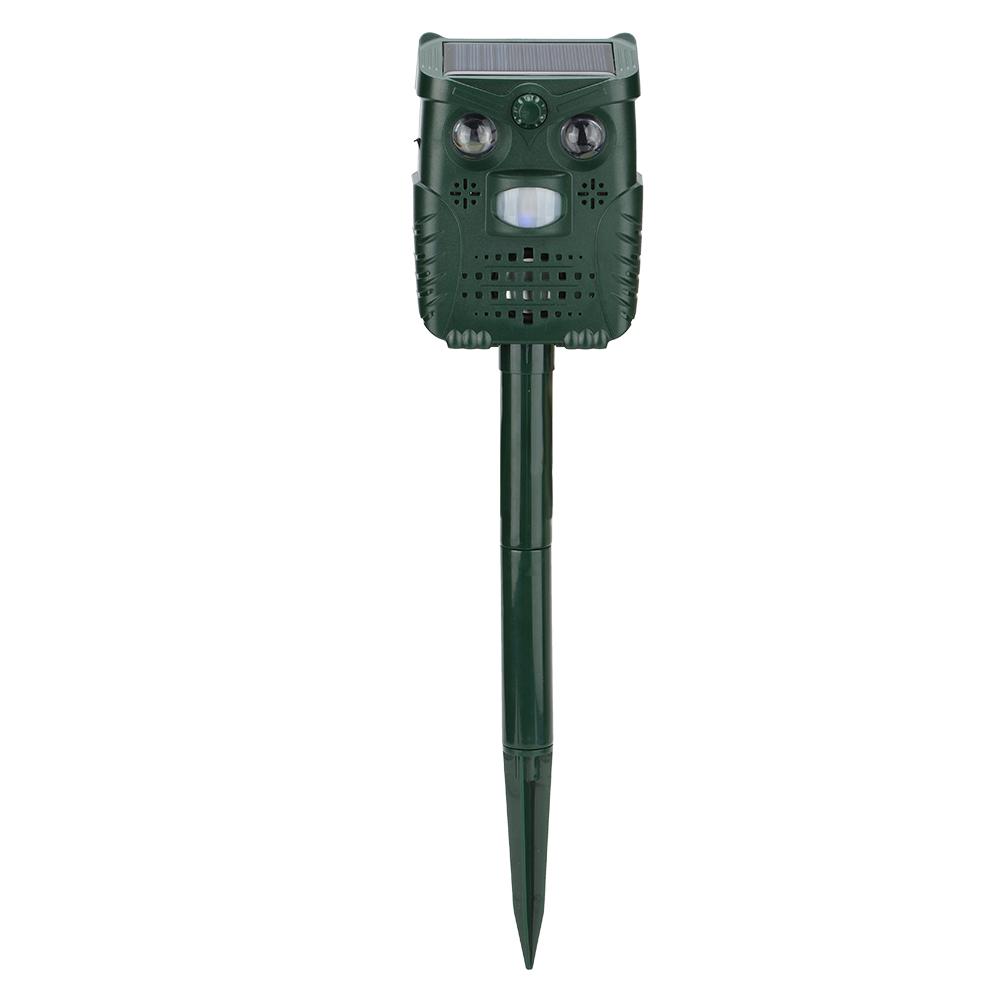 ABS пластик ультразвуковой звук белый свет мигающий солнечный отпугиватель животных для двора сад