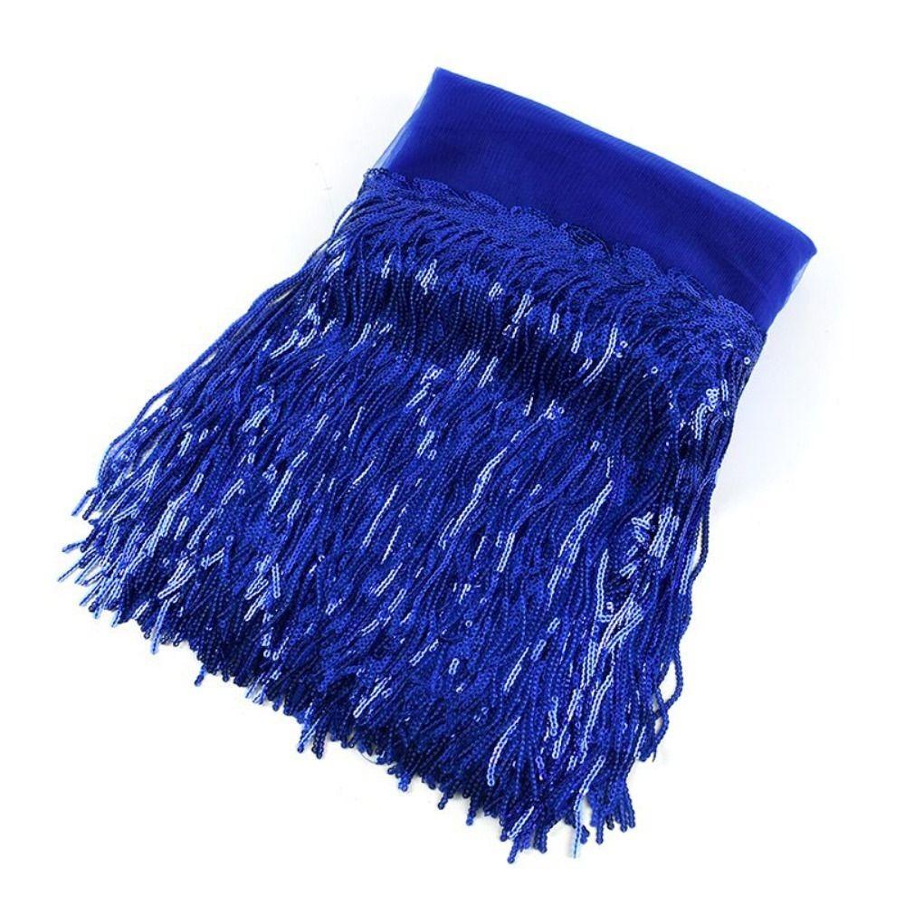 10Yards Dance Trim Clothing Sequin Tassel Lace Decoration Material DIY Handmade 20cm
