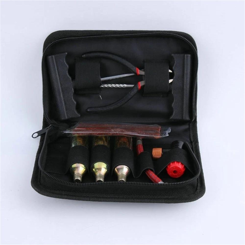 1 Set Tire Tyre Repair Kit Puncture Tubeless Tools Emergency Bike Motorcycle Car Tire Repair Tool Set With Rubber Strips