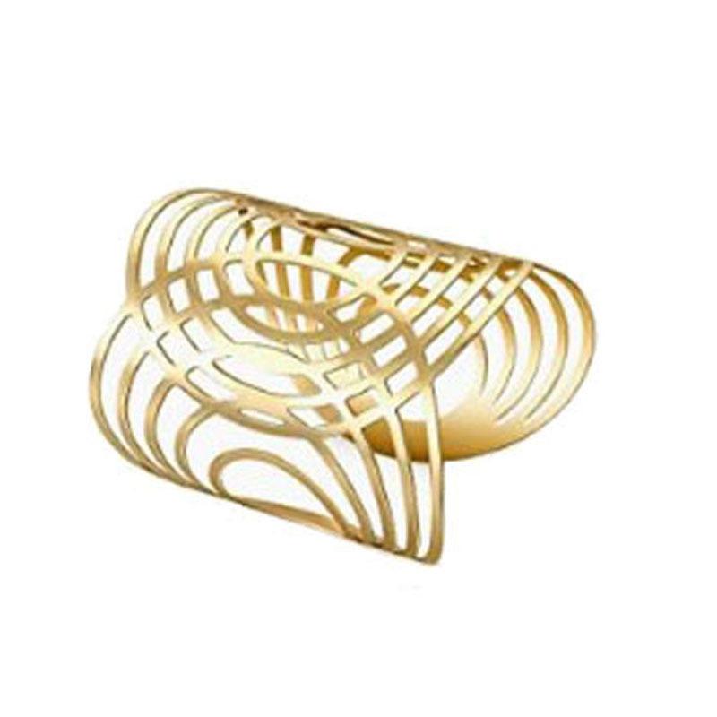 Преувеличенный браслет с полым отверстием в виде цветка, модный, с индивидуальностью, с высоким чувством стиля, простой, легкая роскошь, женские украшения