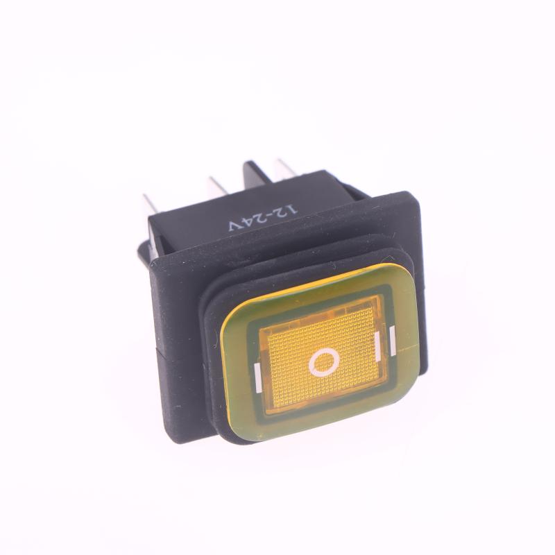 1 шт. T85 6-контактный Вкл Выкл Вкл 12В 220В Красный Зеленый Синий Свет Kcd4 Сверхмощный 16А 250В переменного тока 30X22мм Водонепроницаемый Рокерный Кнопочный Переключатель