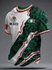 New Men Mexico National Soccer Jersey 3D  Print Quick Dry Football T Shirt  Sports Training Tee for Fan Match Daily Wear