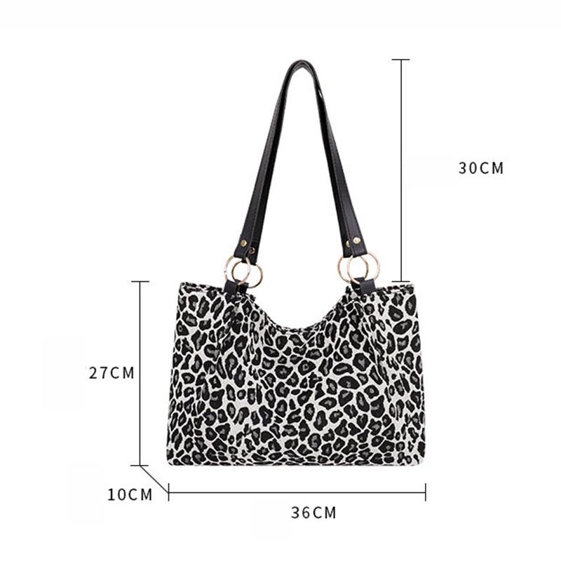 Yogodlns Новые модные сумки-тоут, холщовые сумки для покупок и путешествий, женские популярные сумки, леопардовые сумки на плечо большой вместимости