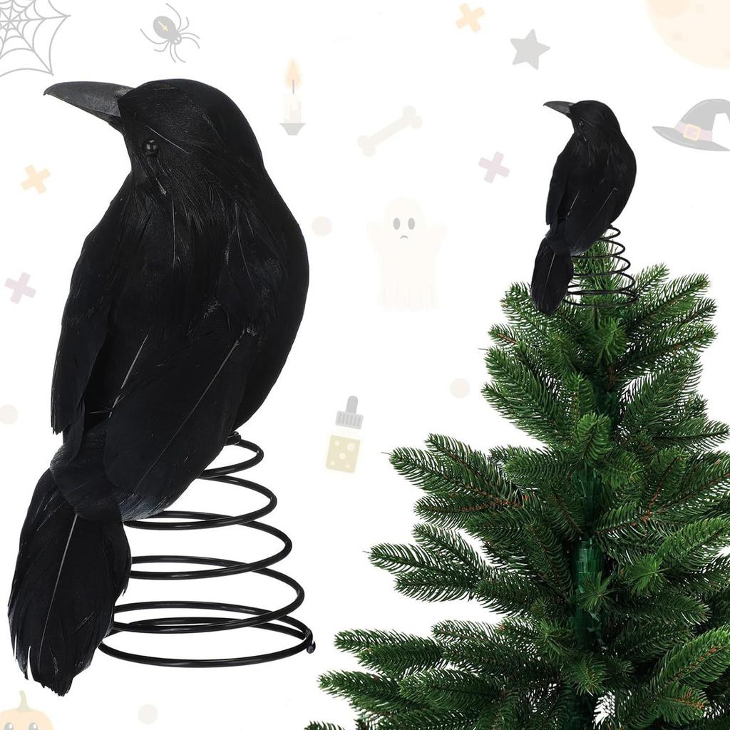 Funny Crow Tree Top DecorationTree Top Decorations, Fun Plush Ears Decorations