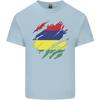 Torn Mauritius Flag Mauritians Day Football Unisexs Light Cotton TShirt