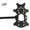 Winter Hiking Accessories 1 Pair Ice Cleats Crampons with 11 Studs Outdoor Walking Steel Claw Traction Snow Grips Non-slip Shoes Boot Spikes