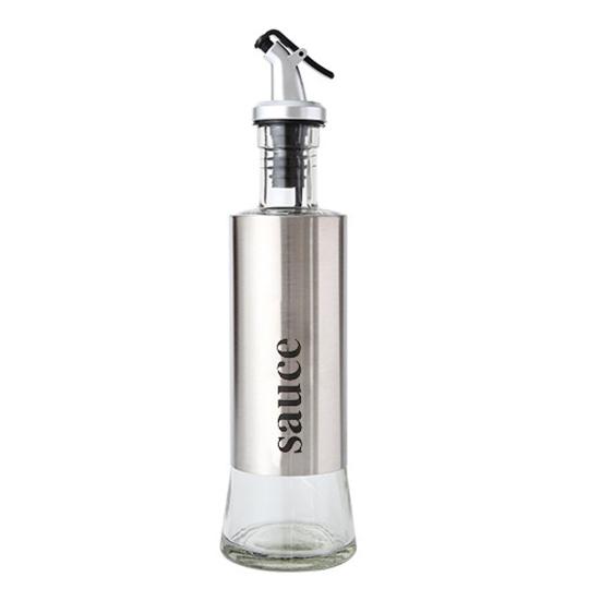 Кухонная соль из нержавеющей стали, оливковое масло, уксус, соус, бутылка для хранения приправ