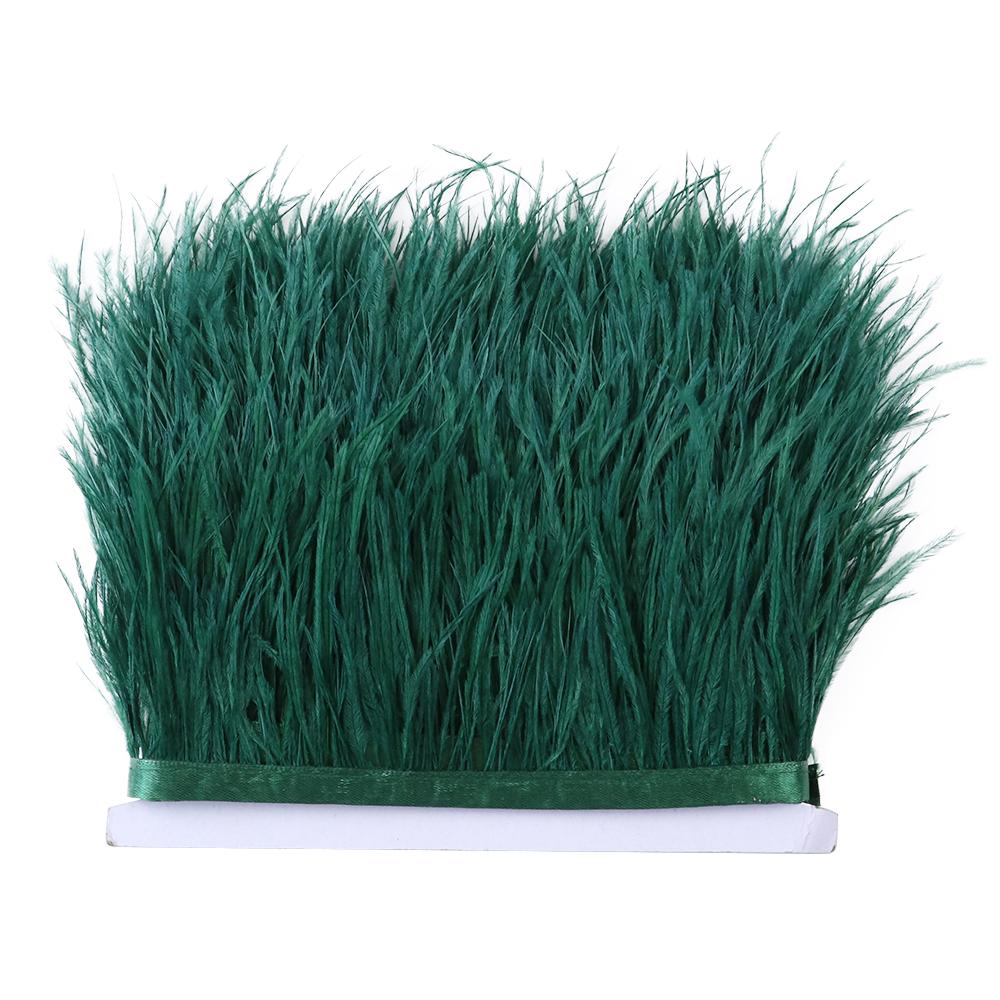 Feather1M High Quality Purple Natural Color Ostrich Feather Plumas Decorative Stage Party 6-8CM Edge Ribbon Wedding Dress Sewing Craft