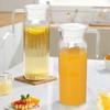Cold Water Pitcher 1.1L Large Capacity Transparent Drink Dispenser Seal Pitcher with Lid Spout Lemonade Juice Beverage Jar for Hot Cold Drinks