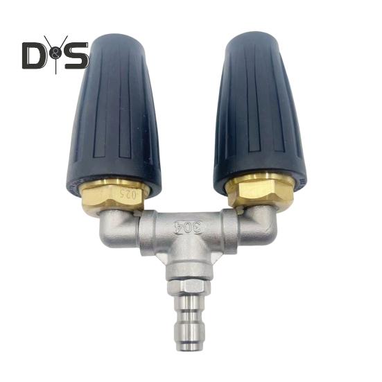 Турбофорсунка с вращением на 360 градусов, 4-6 галлонов в минуту, 4000 фунтов на кв. дюйм, простая в установке, быстроразъемная, двойная турбофорсунка, аксессуары для мойки высокого давления