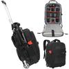Rolling Camera Trolley PC Telephoto Adjustable Removable Padded Hidden Pull Strap Aerial Photography S [TORIBIO] 2-in-1 Backpack, Case, Camera,