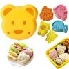 4/5 шт. Форма для рисовых шариков, Печенья, Мини-сэндвичей с животными, Набор форм для печенья для детей, Материал: ПП-пластик, Аксессуары для выпечки