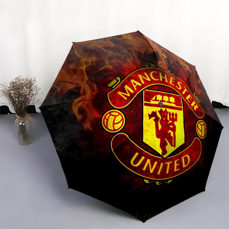Man United3pattern, automatic folding umbrella, portable and foldable design, 8 ribs, a Christmas or birthday gift.