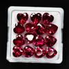 Natural Red Ruby Loose Gemstone 6x6 mm 18 pcs Heart Cut Lot Flawless for Jewelry Making and Crafts
