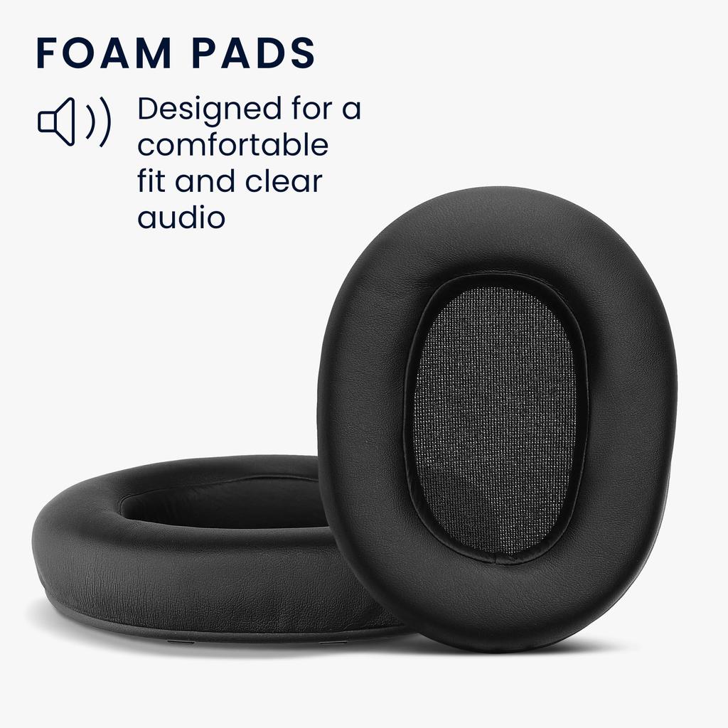 Kwmobile 2x Чехол для наушников Совместимый с Sony ULT WEAR Запасные амбушюры Подушка Искусственная кожа Черный -