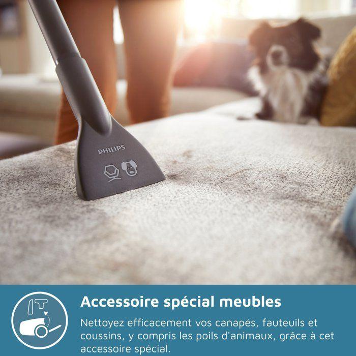 PHILIPS XB2123/09 - Série 2000 PowerCyclone 4 - Aspirateur sans sac - - 850W - 77db - Bleu/rose