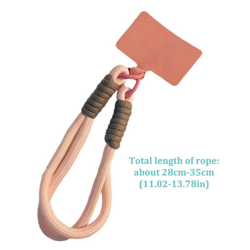 Ins Style Braid Мобильный телефон Ремешок Однотонный анти-потеряющийся короткий браслет подвеска для подвешивания ремешок веревка с проставкой