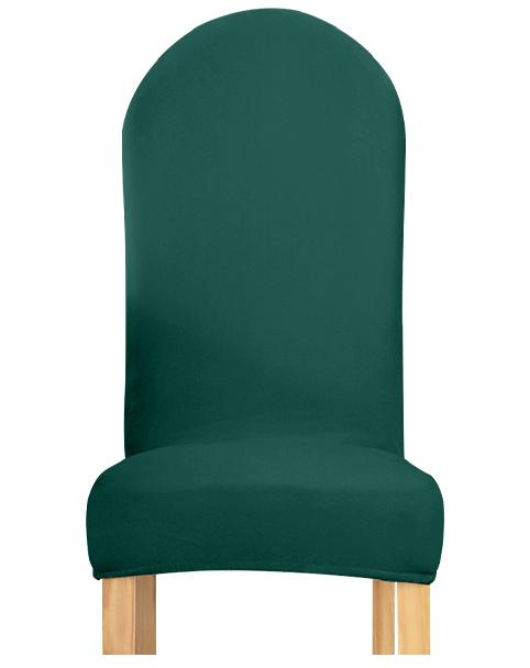 Cover Chair Rounded Backrest Bottle Green Velvet