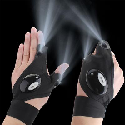 FTK Водонепроницаемые рыболовные перчатки со светодиодным фонариком, спасательными инструментами и инструментами для верховой езды, практичные и прочные перчатки без пальцев