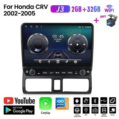 10-дюймовый автомобильный стерео радио на базе Android 2Din для Honda CRV 2002-2005 с кнопочной ручкой, мультимедийный видеоплеер, GPS-навигация, Carplay 2 + 32 ГБ