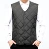 Men Vest Coat V-Neck Sleeveless Single Breasted Solid Color Waistcoat with Pockets Thickened Plush Lining Vest Jacket